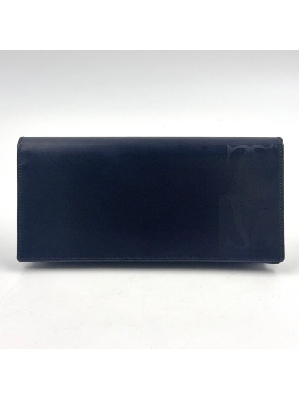 Cartier Wallet Leather Black Silver